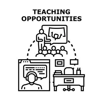 Teaching opportunities for learning and career growth Stock Illustration