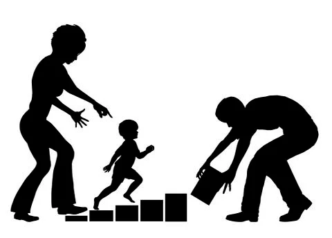 Teaching Step by Step Stock Illustration