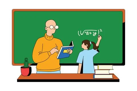 Teaching Student Illustration Illustrazione stock