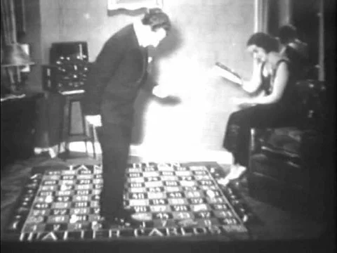 Teaching the Tango dance with a floor map. Stock Footage 75330035