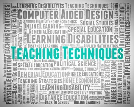 Teaching Techniques Indicates Instruct Educate And Strategies Stock Illustration
