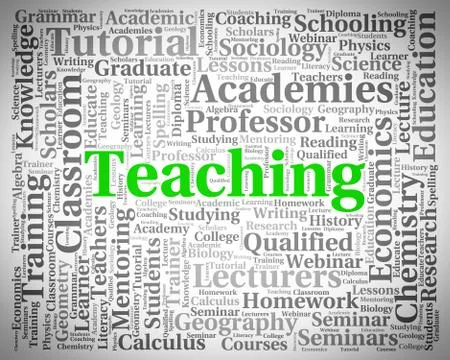 Teaching Word Shows Webinar Educate And Seminar Stock Illustration