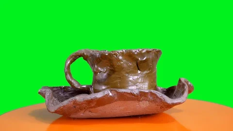 Teacup and Saucer Stock Footage 128691784