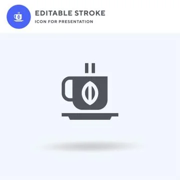 Teacup icon vector, filled flat sign, solid pictogram isolated on white, logo Illustration
