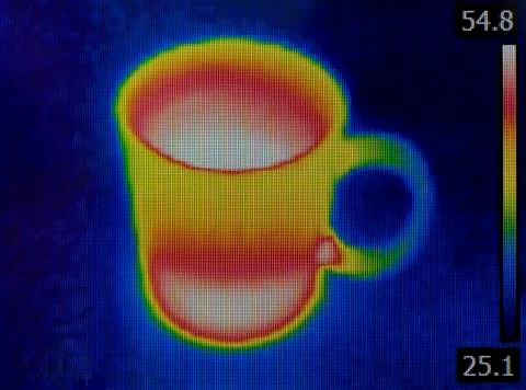 Teacup infrared image Stock Photos