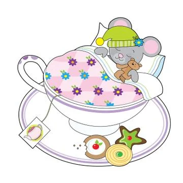 Teacup Mouse Stock Illustration