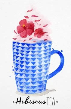 Teacup red tea Stock Illustration