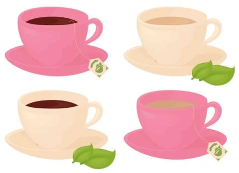 Teacups Stock Illustration