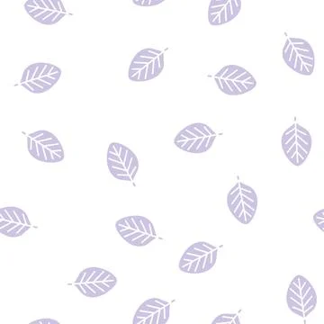 Teak leaf glyph seamless pattern Stock Illustration