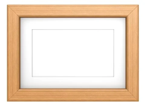 Teak picture frame. Stock Illustration