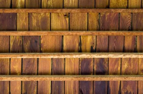Teak wood ceiling Foto stock