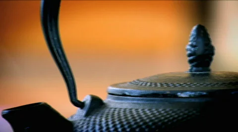 Teakettle on the Stove 2 Stock Footage 730312