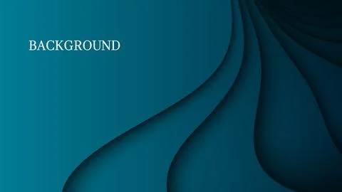 Teal abstract background with 3d wavy texture and gradient shades Stock Illustration