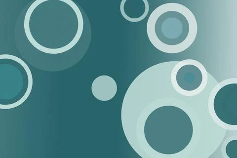 Teal abstract background with layered circular bubbles and soft gradients, .. 스톡 일러스트