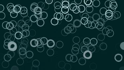 Teal Abstract Floating Glowing Circles Animation Clip 库存影片 332455984