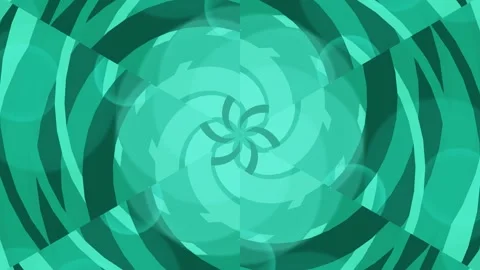 Teal Abstract Rotating Flower Motion Graphic Background Loop Видео 330095661