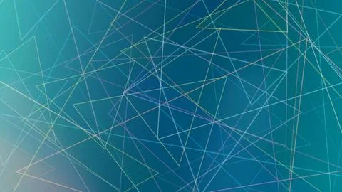 Teal abstract tech backdrop featuring interlaced wireframe lines, crisp tri.. Illustrazione stock