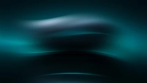 Teal and black abstract background with glowing curves and waves Иллюстрация