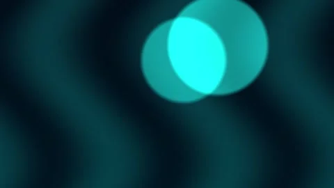 Teal and black wavy patterns with overlapping circles in upper left Stock Footage 329009379
