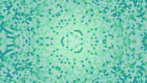 Teal and blue geometric pixelated pattern with kaleidoscopic effect an abstract Video stock 333308304