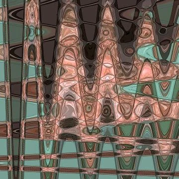 Teal and brown zigzag abstract elegant background Stock Illustration