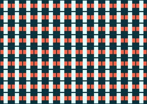Teal and Coral Interlocking Matrix Animation 스톡 일러스트
