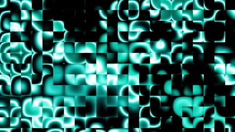 Teal and dark green square box pattern mosaic tile background, simple and Stock Footage 310633693