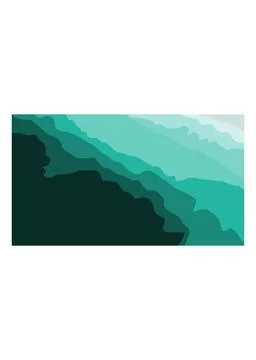 Teal and Emerald Abstract Fluid Wave Background Stock Illustration