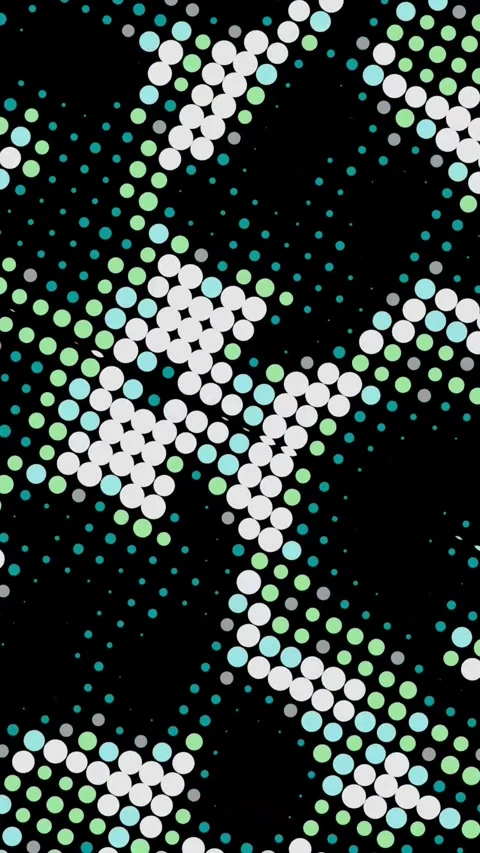 Teal and Green Abstract Dot Pattern Motion Background Video stock 337999226