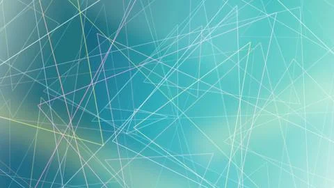 Teal and lime abstract network lines form a web of geometric paths, creatin.. Illustrazione stock
