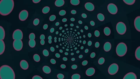 Teal and Magenta Tunnel Pattern Seamless Loop Stock Footage 340507113