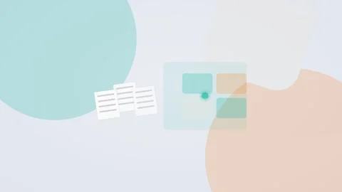 Teal and orange AI agent automation workflow flat design loop Stock Footage 342627644