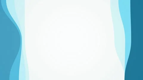 Teal and sky blue wavy bands frame a white space in a seamless loop Stock Footage 341666119