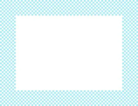 Teal and White Checkered Frame Illustrazione stock