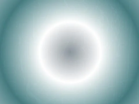 Teal and white gradient concentric circles on gray background Stock Illustration