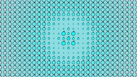 Teal and White Halftone Fruit PopArt Loop Video stock 343421115