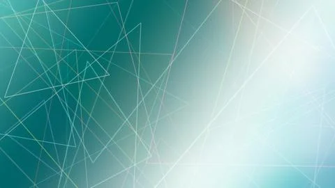 A teal and white network mesh of connected triangles fades into bright ligh.. Stock Illustration