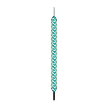 Teal and white patterned shoelace vector illustration Stock Illustration