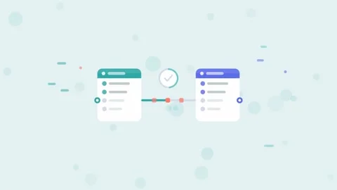 Teal API Integrations Flat Design Seamless Loop Animated Background For Api, Stock Footage 342459100