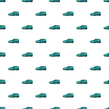 Teal athletic shoes seamless pattern for sports background Stock Illustration