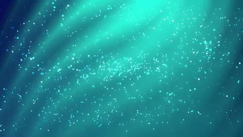 Teal background with glittering particles. Stock Illustration
