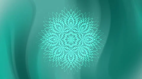 Teal background with light blue intricate mandala. Stock Footage 280571991
