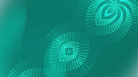 Teal background with three outlined swirling designs. Stock Footage 280571257