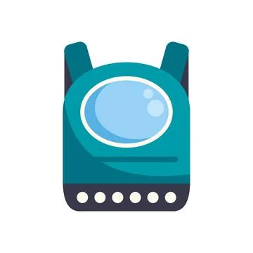 Teal backpack representing travel, school, and outdoor adventure Stock Illustration