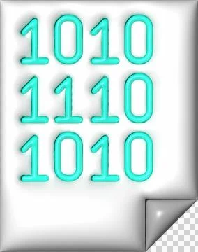 Teal Binary Code Graphic Illustration technology Illustrazione stock