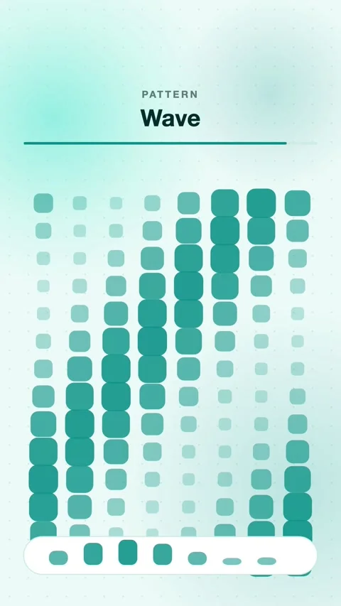 Teal Block Grid In A Travelling Wave Vertical Seamless Loop Animated Background Stock Footage 343855226