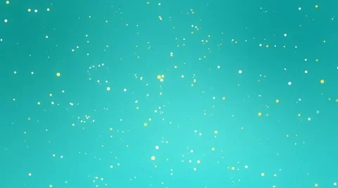 Teal blue festive background with white yellow sparkles Stock Footage 68534428