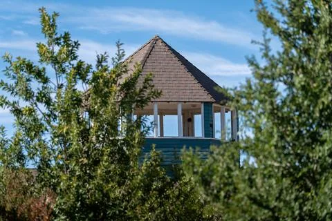 Teal Blue Octagonal Cupola Stock Photos
