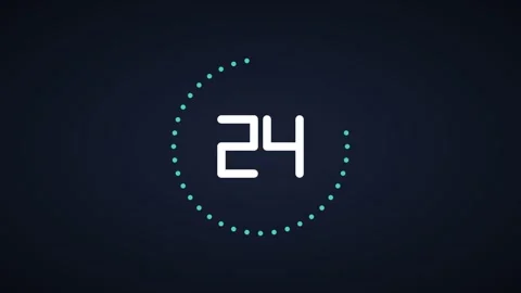 Teal Circular Dots Countdown Timer 30 Seconds for events presentations Stock Footage 342629628