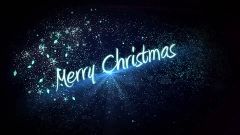 Teal cloud moving from left starting cursive Merry Christmas reveal, drawing 動画素材 321161703